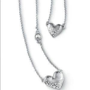Lia Sophia Better Together Matte Silver Necklace